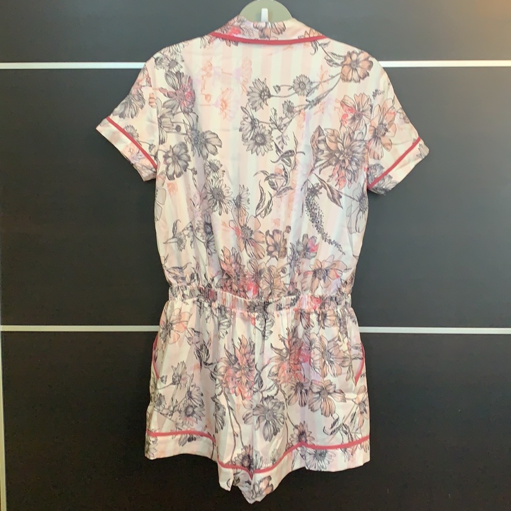 Victoria’s Secret Satin Waist Floral Tie Romper Pajamas - Picture 13 of 16
